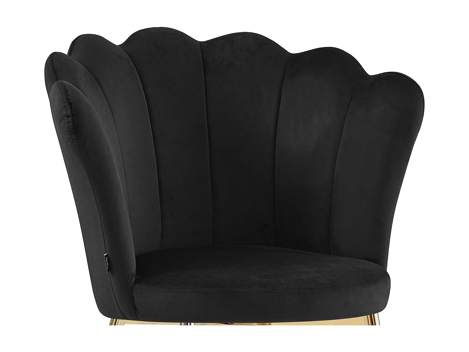 Lot de 2 chaises NYMPHEA pieds Gold assise Velours Noir