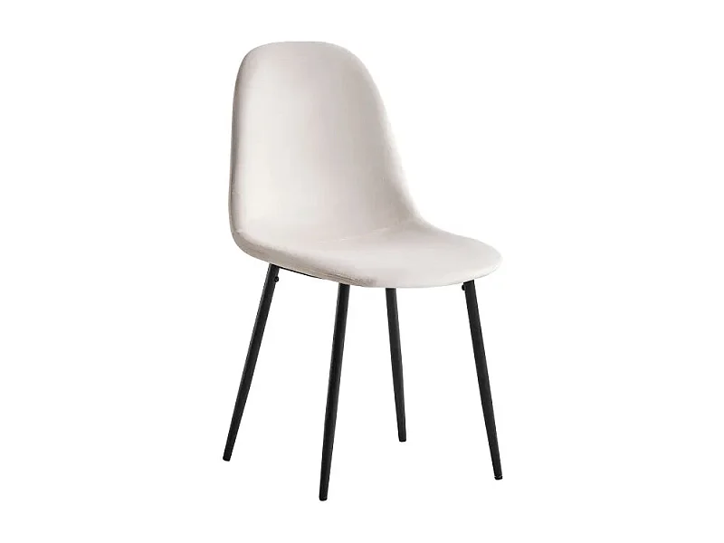 Lot de chaises SCANDINAVE en velours pieds métal noir