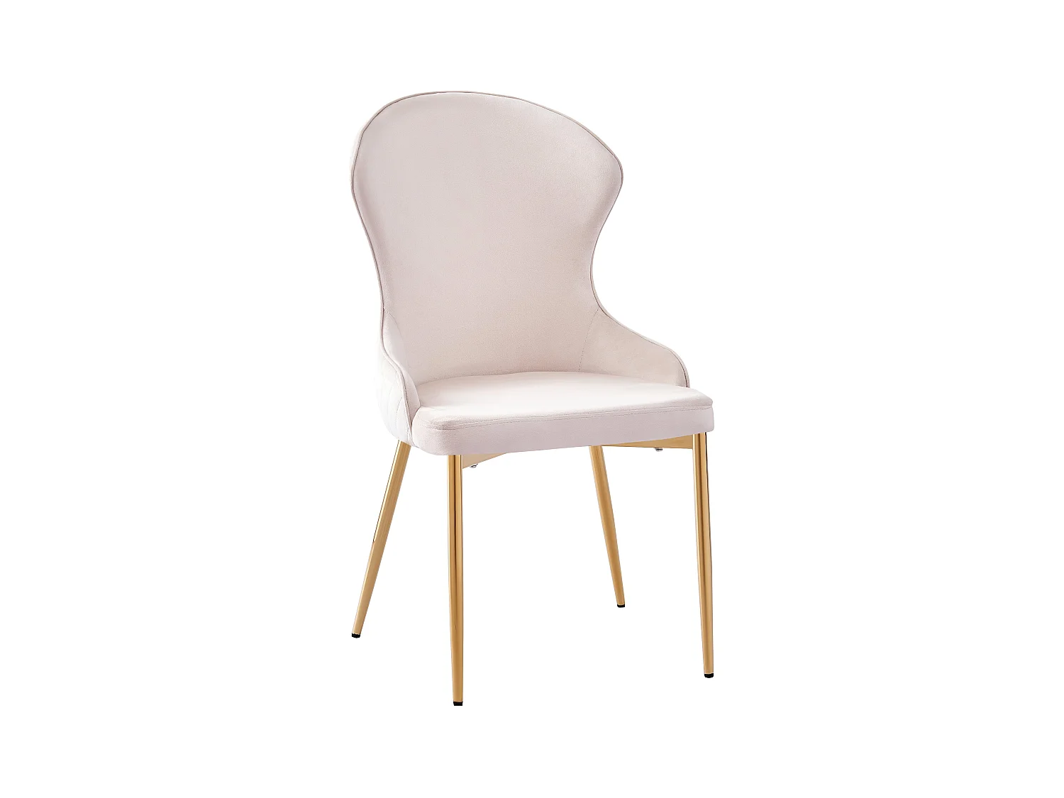 Lot de Chaises HILTON en Velours Beige & Pieds Gold – Style Chic et Confort Moderne