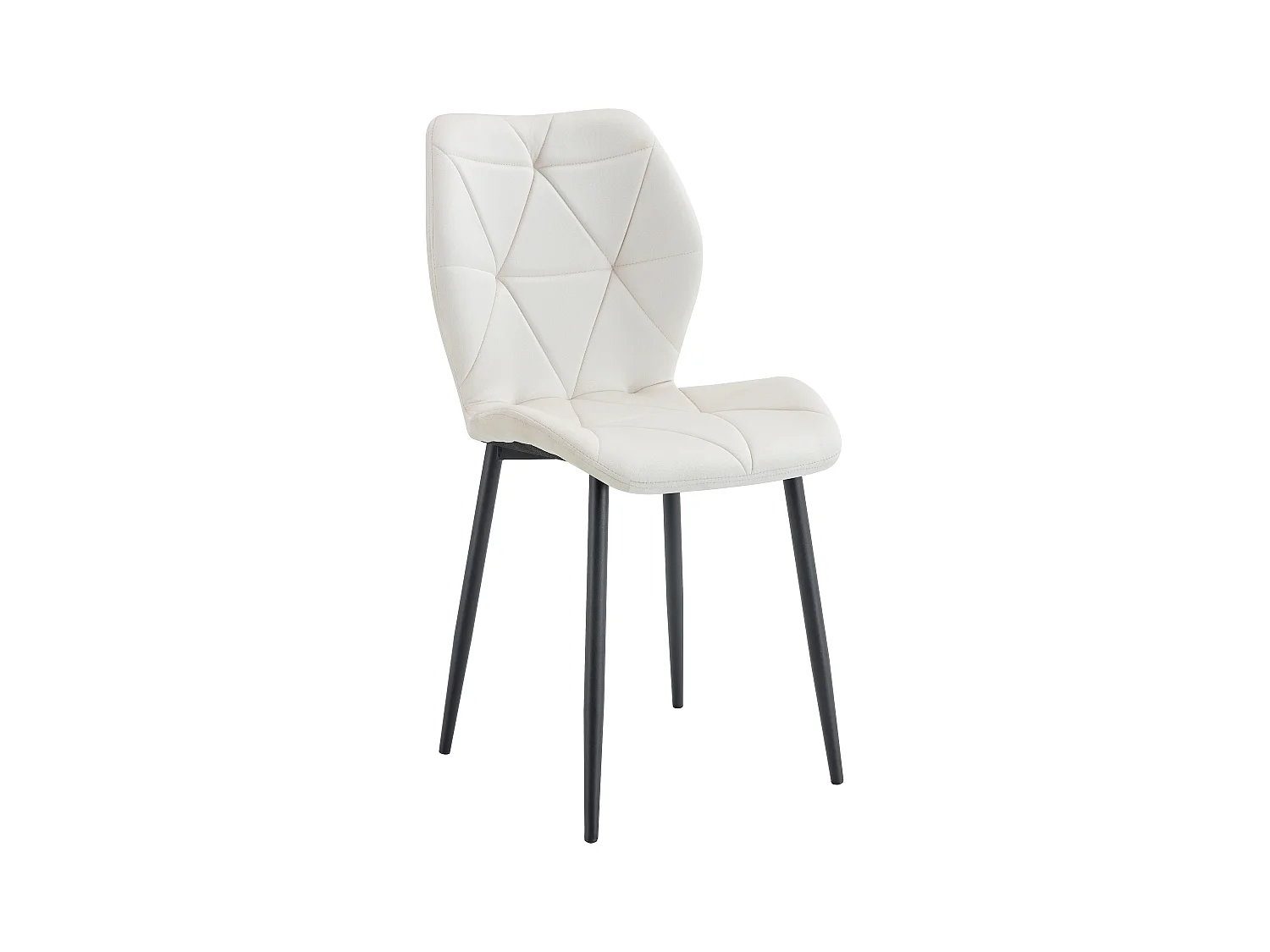 Lot de 4 Chaises COQUILLAGE Pied Métal Noir 46x58,5x87 cm