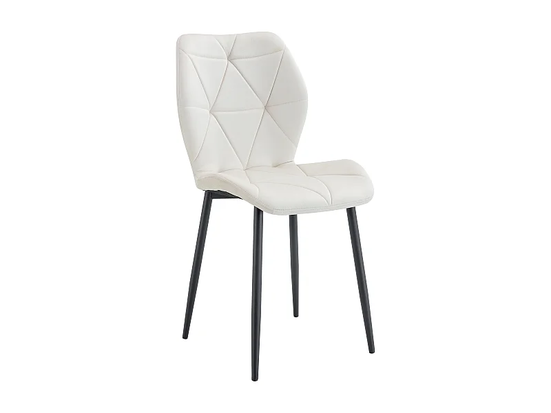 Lot de 4 Chaises COQUILLAGE Pied Métal Noir 46x58,5x87 cm