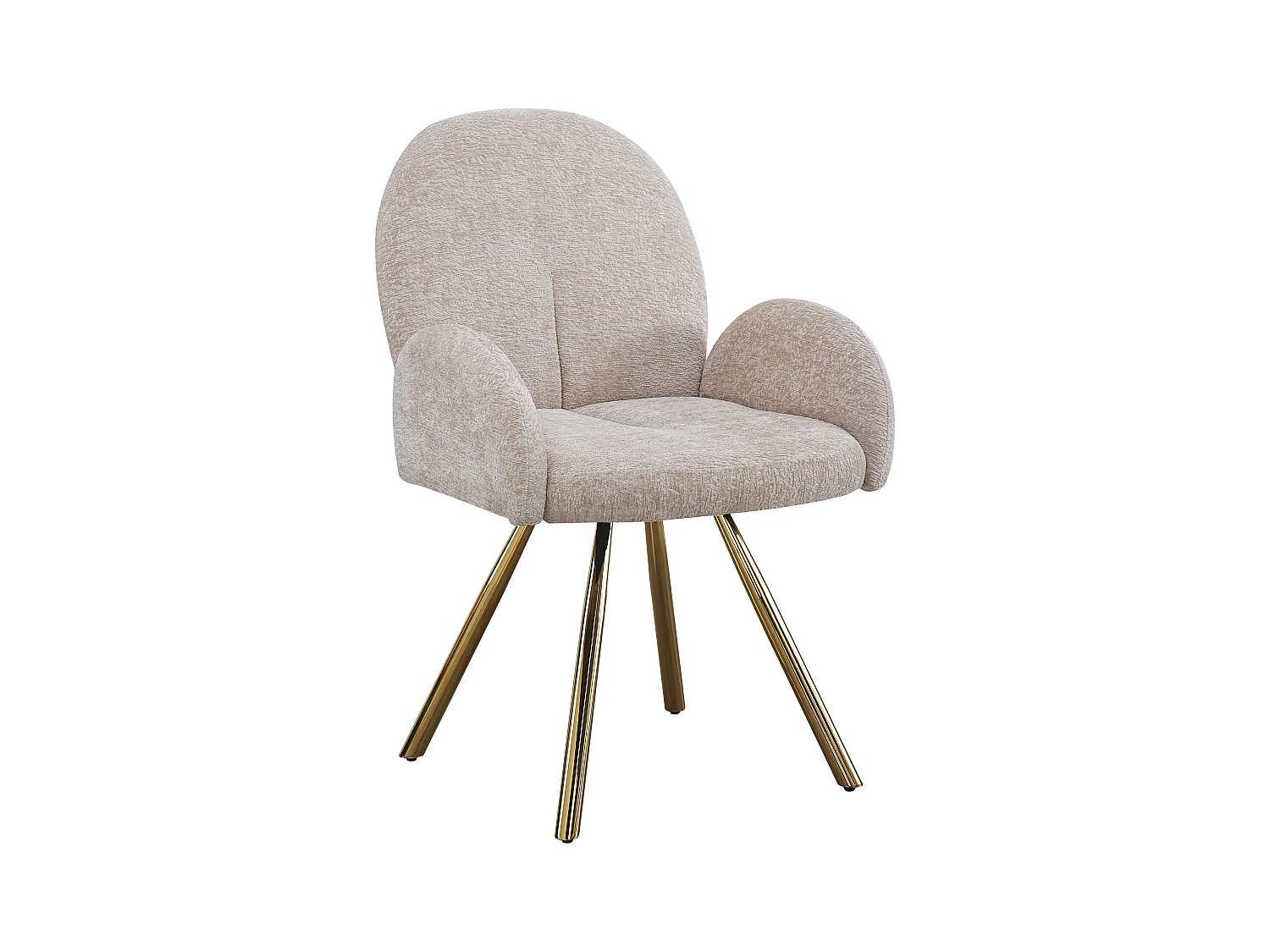 Lot de chaises MIMI avec Accoudoirs Gold 62x63x92 cm