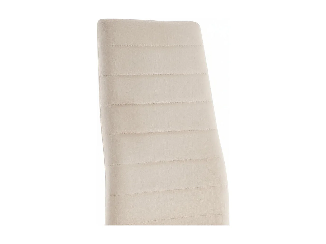 Lot 6 chaises velours beige pieds métal gold 52x45x90 cm TOLIA