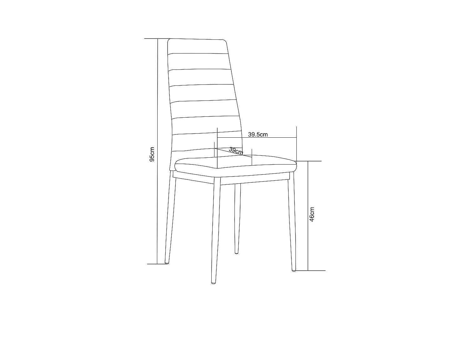 Lot de 6 chaises velours beige pieds métal gold 52x45x90 cm TOLIA