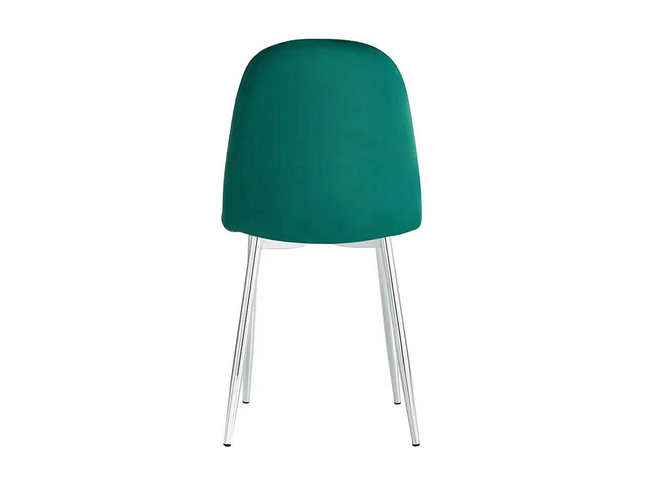 Lot de 6 chaises SCANDINAVE en velours pieds chrome - Vert