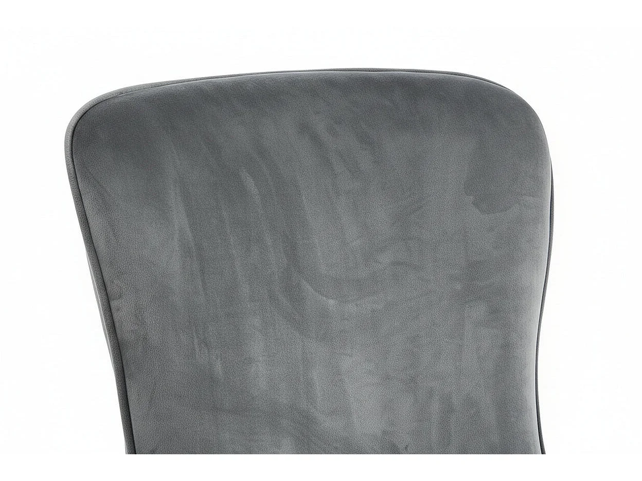Lot 4 Chaises Salle à Manger Gabrielle Velours Anthracite Capitonné Pieds Gold