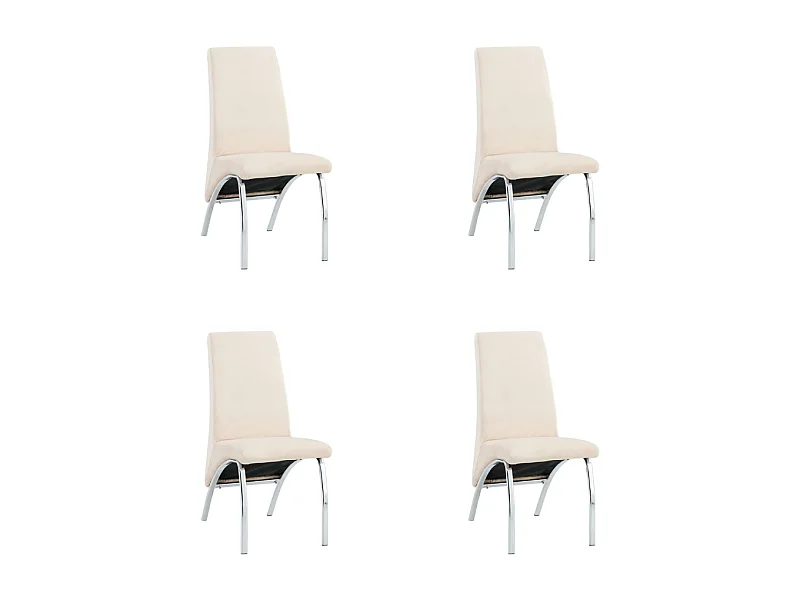 Lot de Chaises Fate chrome et velours