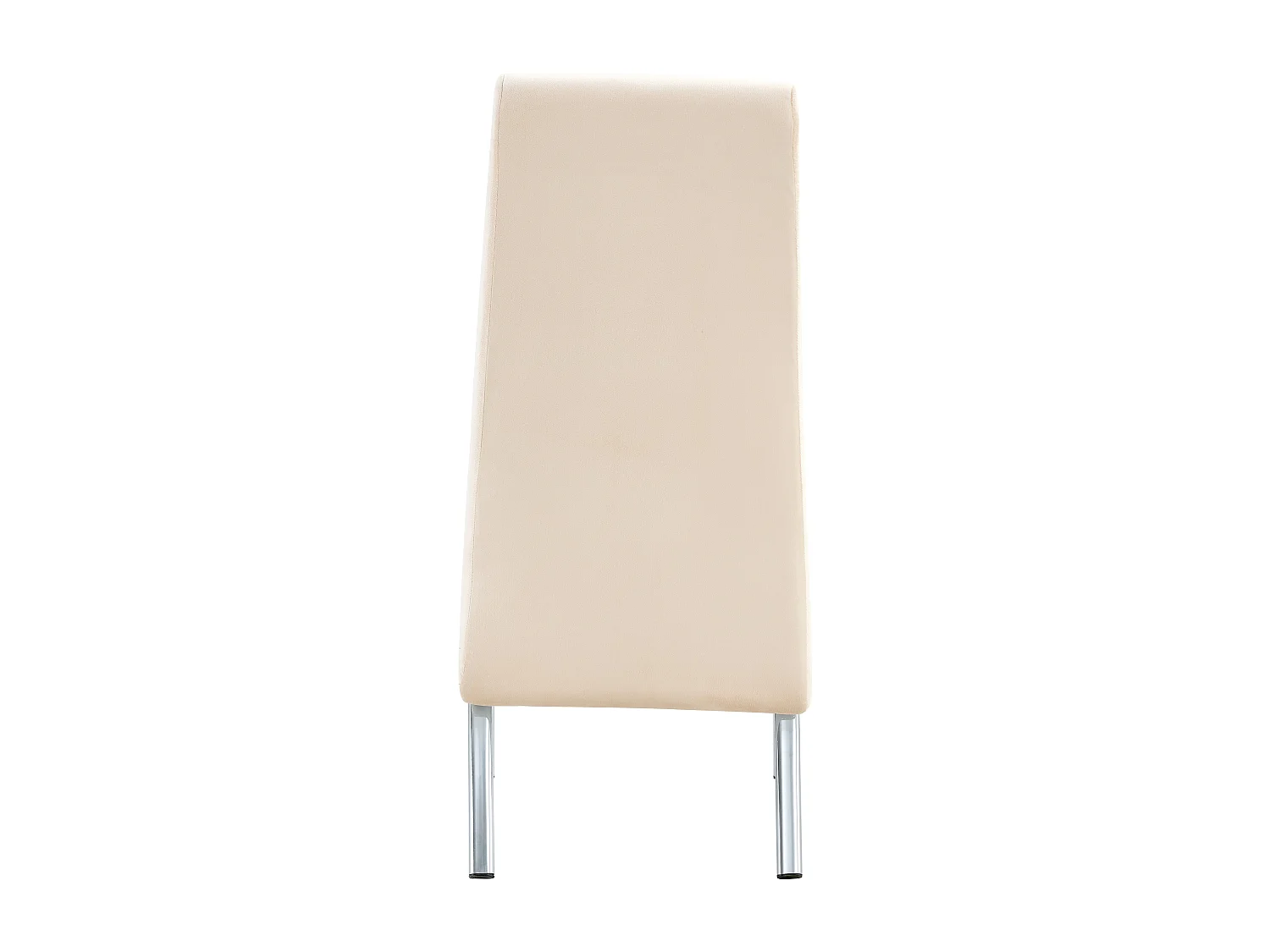 Lot de 4 Chaises Fate chrome et velours Beige