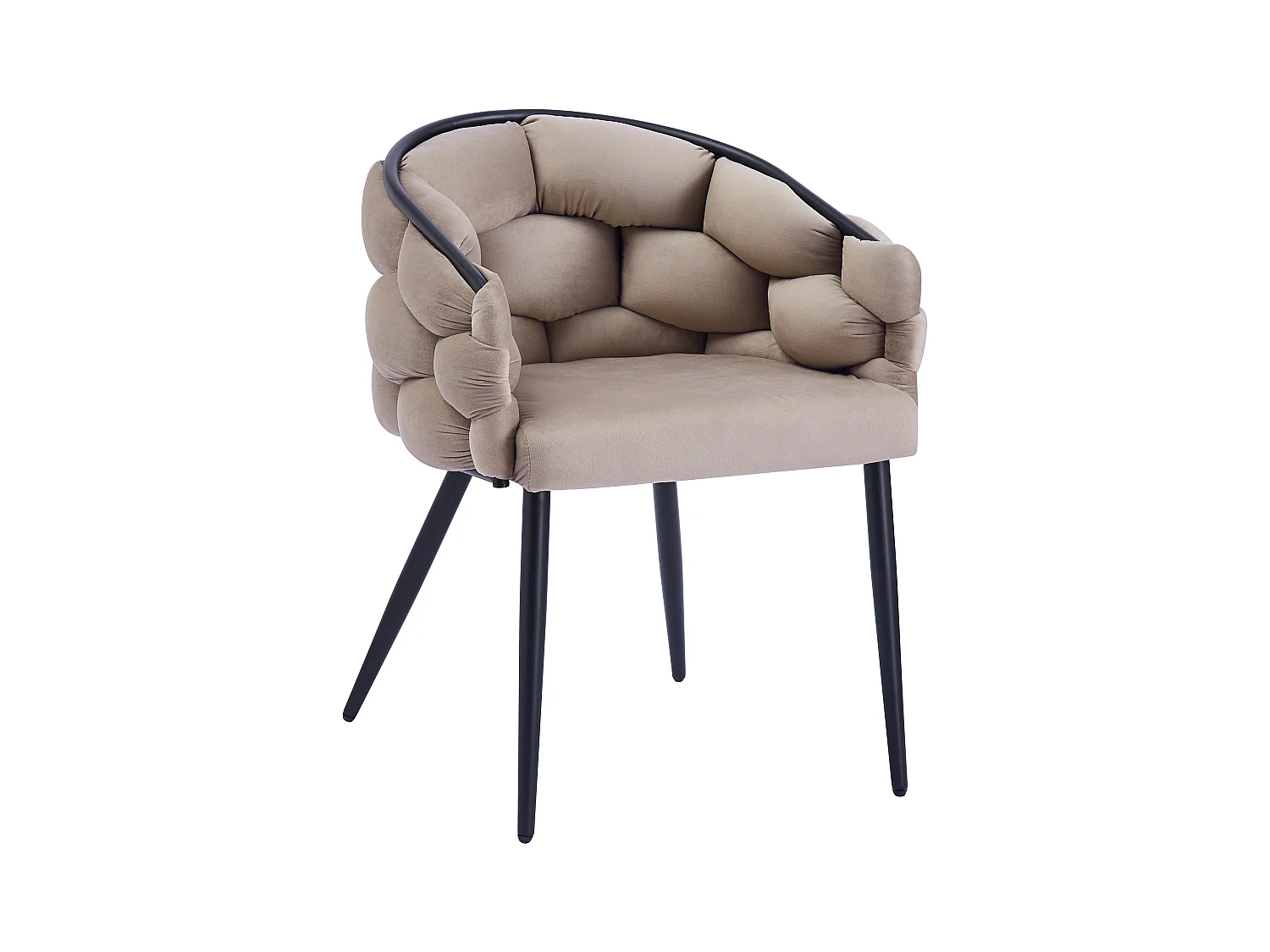 Lot de 2 chaises BALLON pieds métal noir