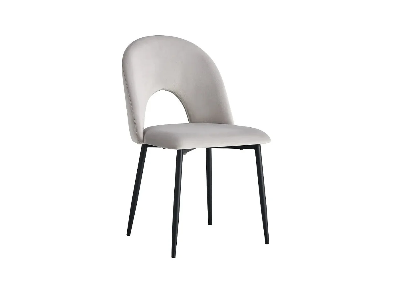 Lot de chaises TEDDY métal noir velours