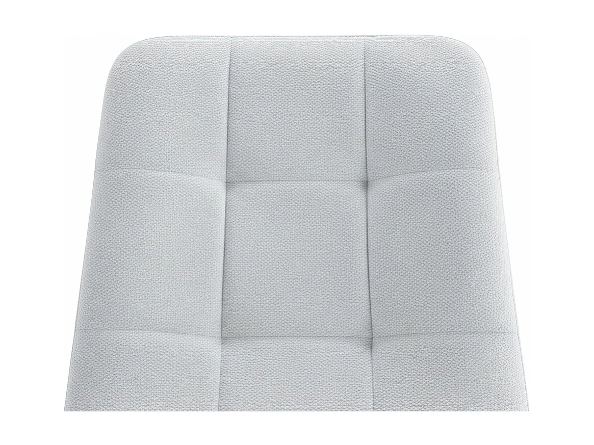 Lot 4 Chaises Salle à Manger Elisa Velours Serge Gris Pieds Métal Noir 42x55x87cm