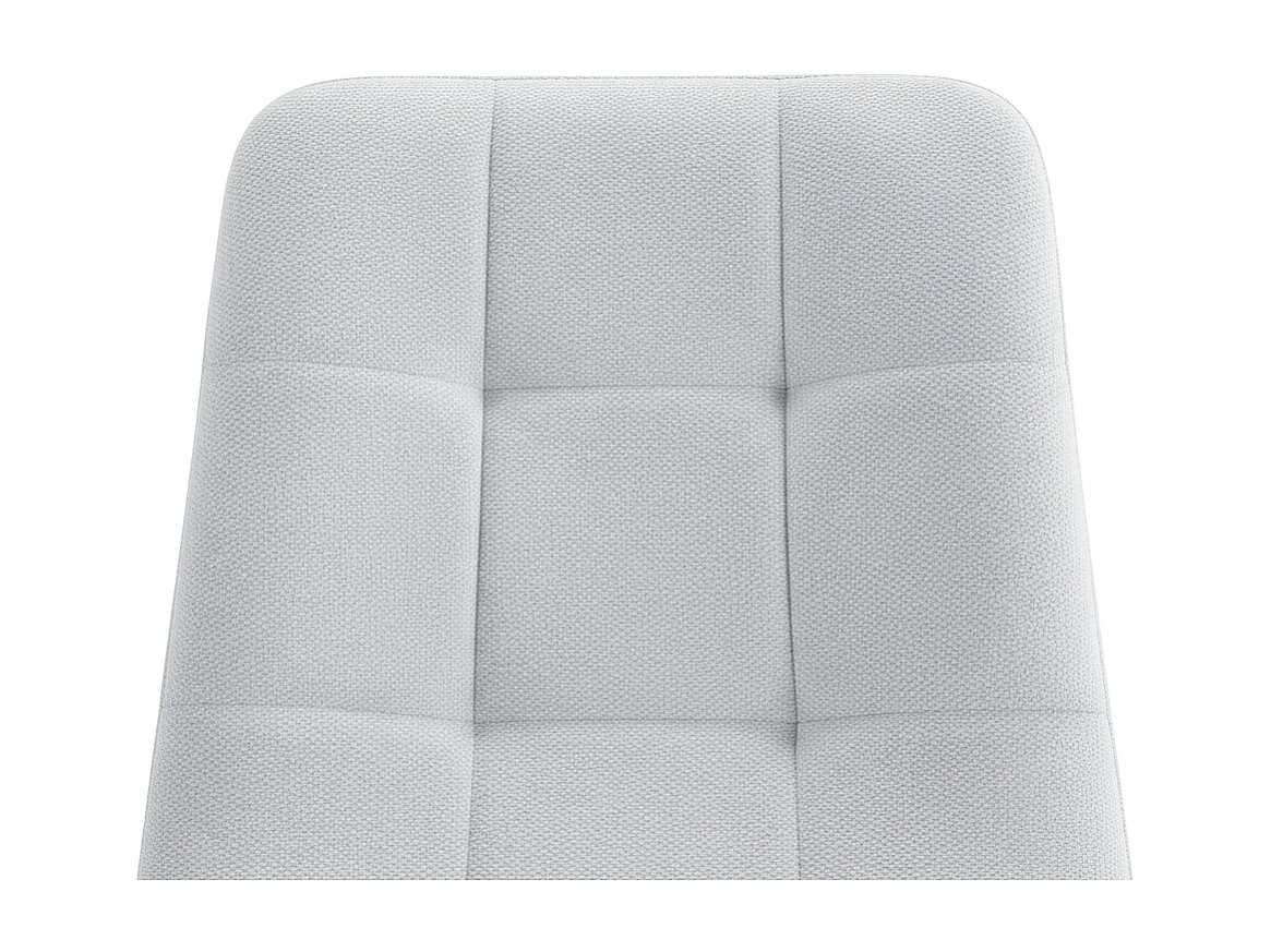 Lot 4 Chaises Salle à Manger Elisa Velours Serge Gris Pieds Métal Noir 42x55x87cm