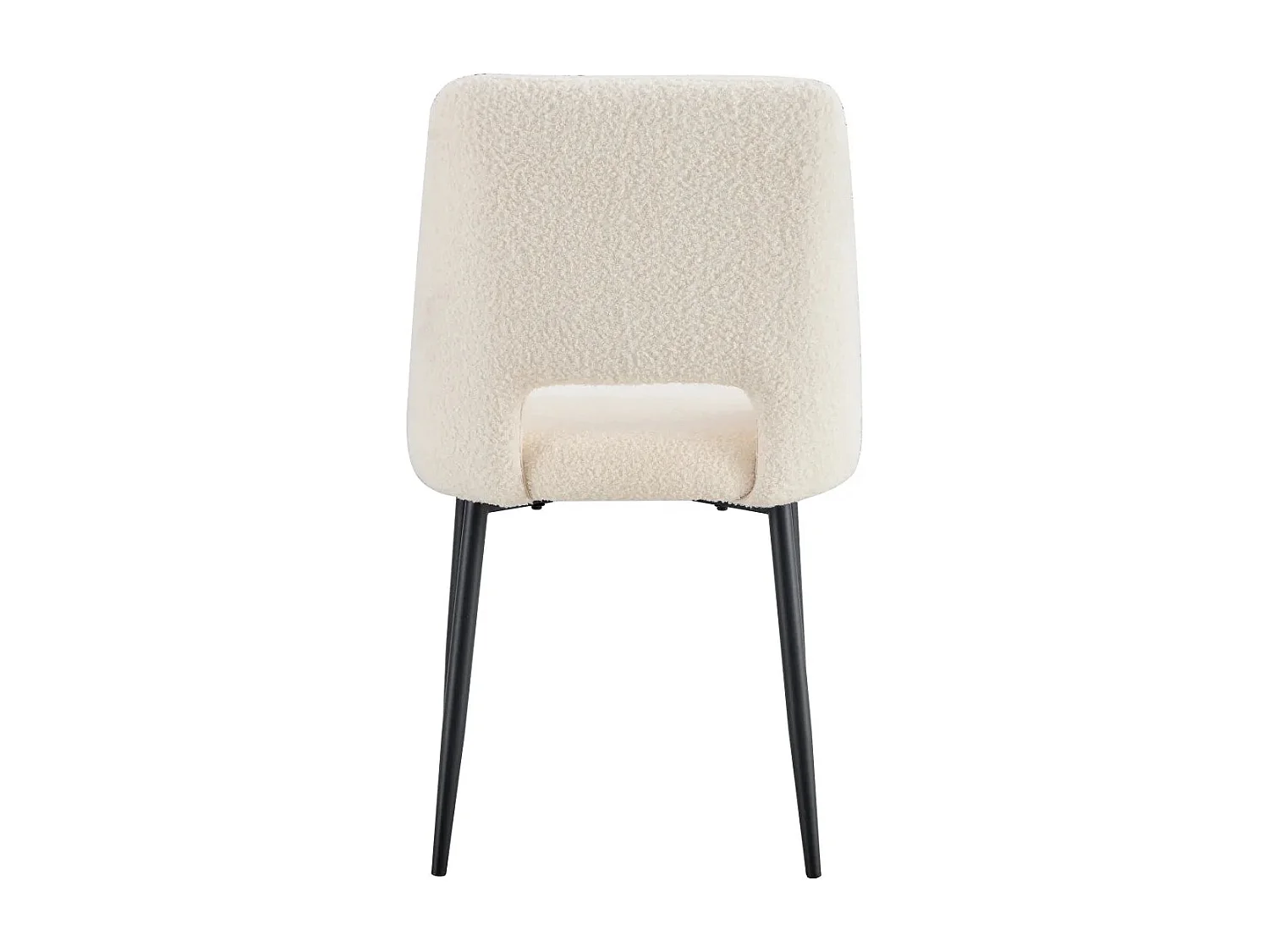 Lot de 4 chaises AVA Métal noir Velours - Doudou beige