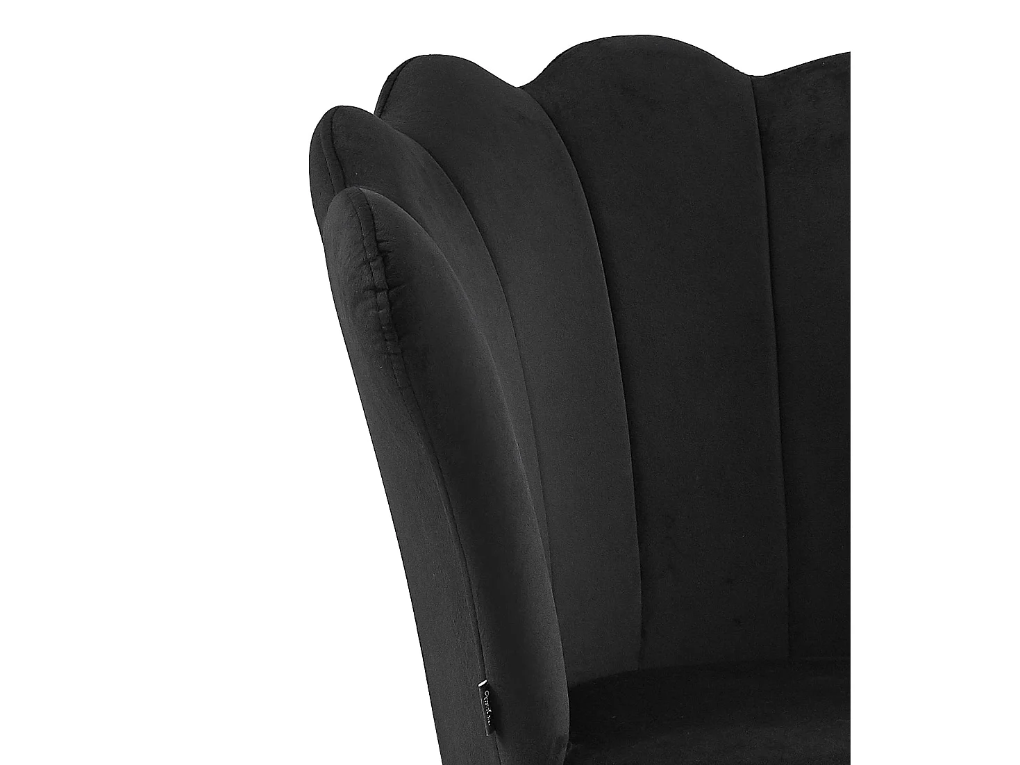 Lot de 2 chaises NYMPHEA pieds Chrome assise Velours Noir