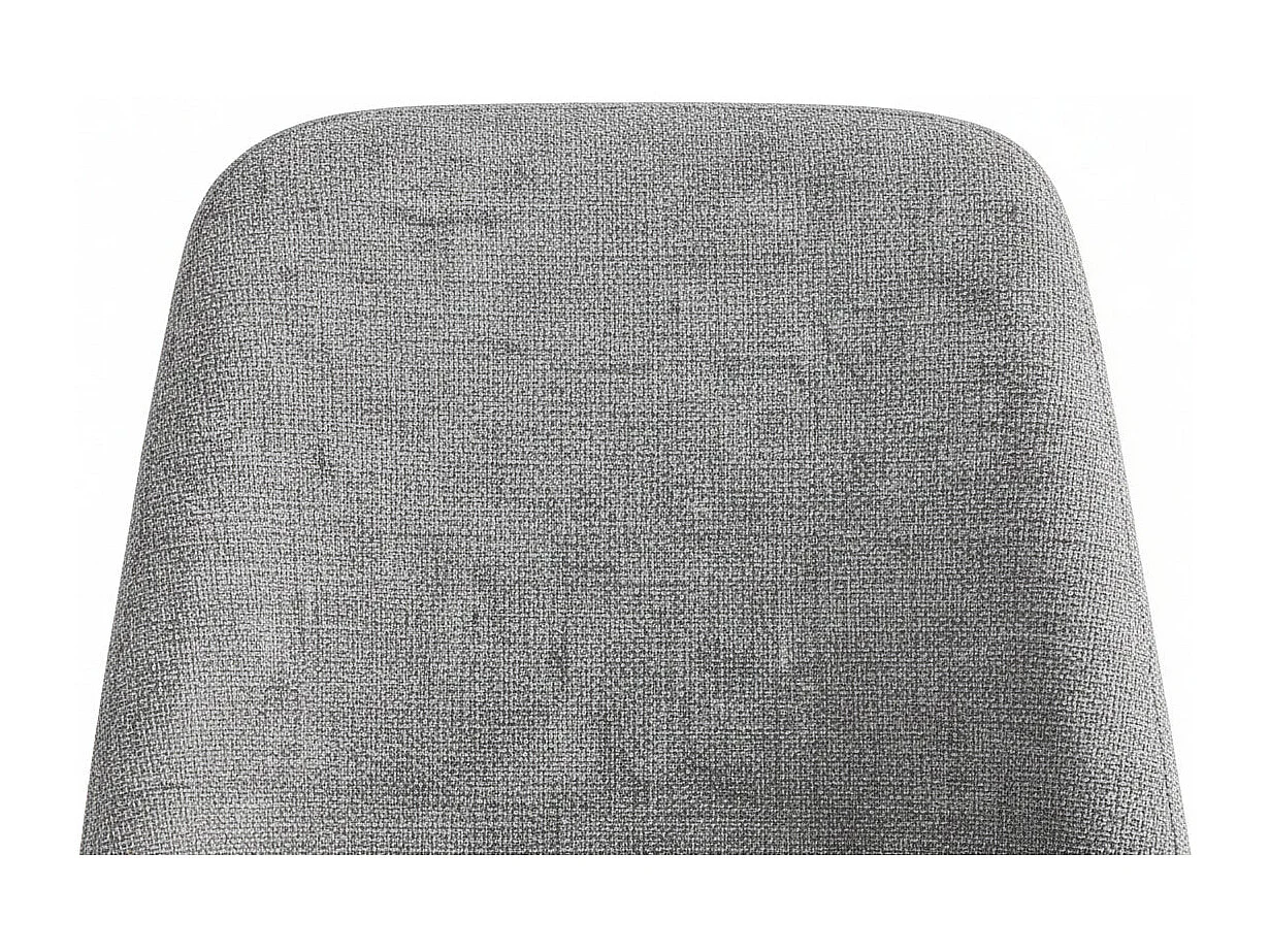 Lot 4 Chaises Salle à Manger Cali Tissu Effet Lin Gris Pieds Métal Noir 47x58,5x86,5cm