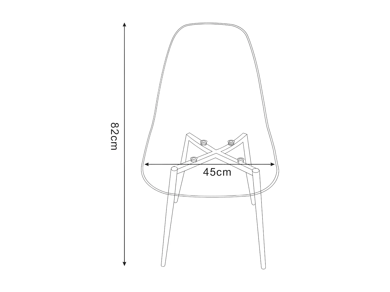 Lot de 6 chaises scandinaves velours beige pieds chrome 44x50x87 cm