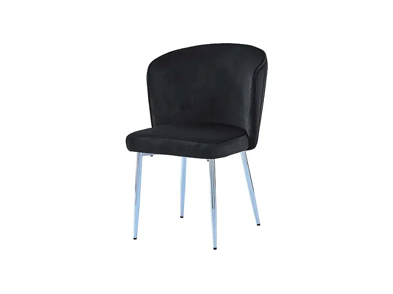 Lot de chaises moderne DIANA chrome velours