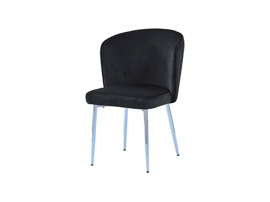 Lot de chaises moderne DIANA chrome velours