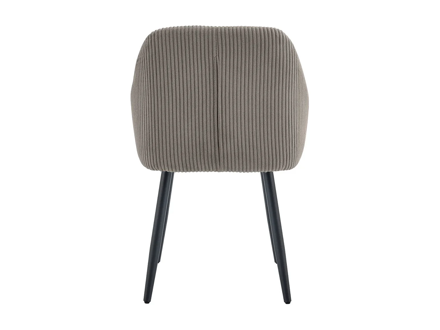 Lot de 2 chaises avec accoudoir PEACH pieds métal noir - Moka