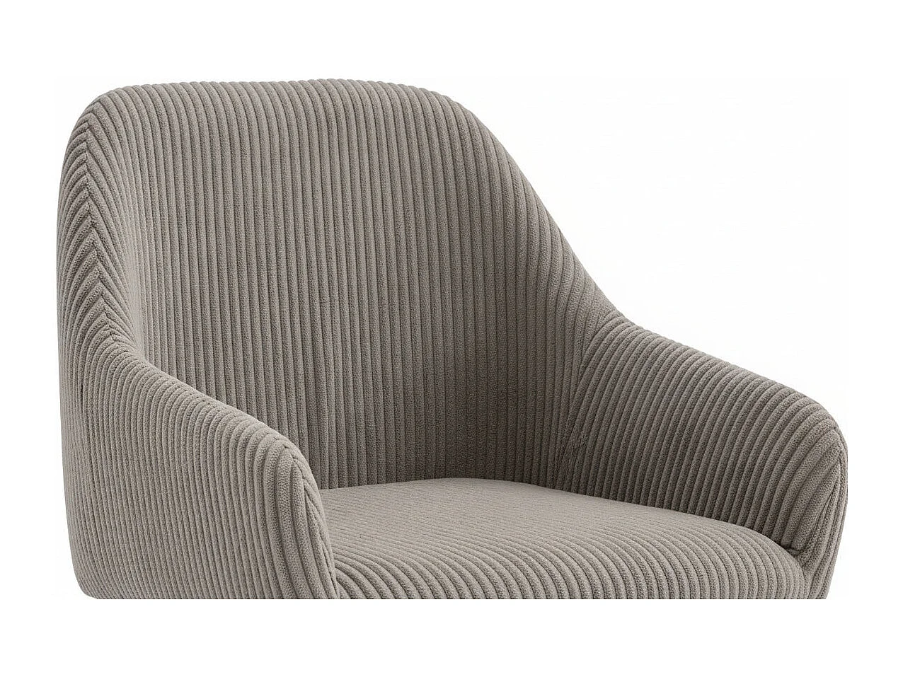 Lot 2 Chaises Salle à Manger Peach Accoudoirs Moka Pieds Métal Noir