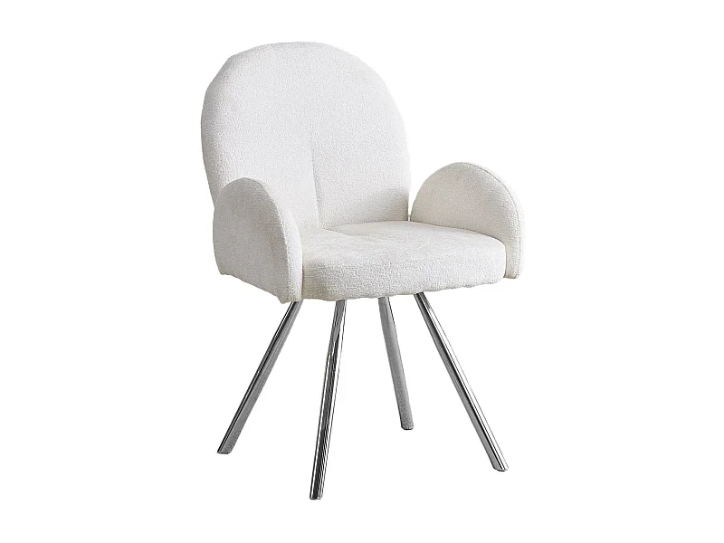 Chaise ELISA Velours & Pieds Chrome 42x55x87 cm