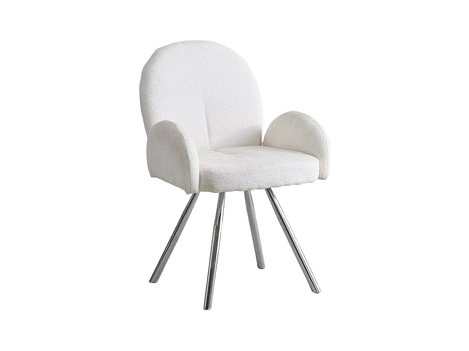 Chaise ELISA Velours & Pieds Chrome 42x55x87 cm