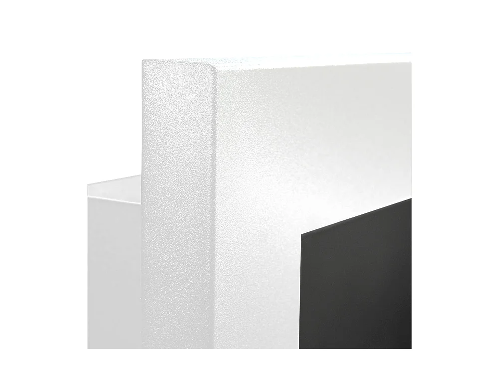 Livorno Witte wand- of inbouw bio-ethanolhaard, L 90 x D 12 x H 40 met glas