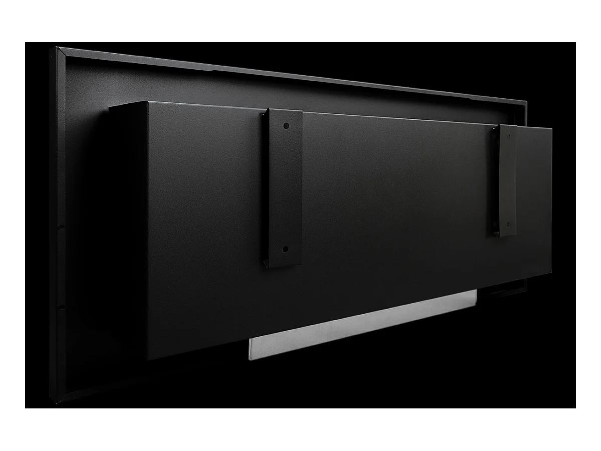 Livorno Witte wand- of inbouw bio-ethanolhaard, L 90 x D 12 x H 40 met glas