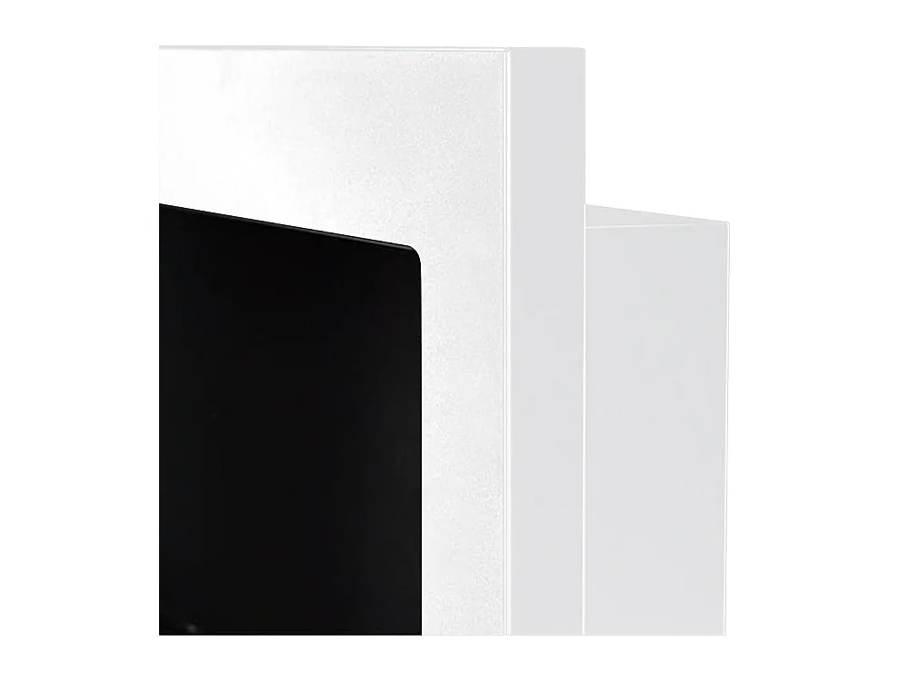 Lucca White wand- of inbouw bio-ethanolhaard, L 90 x D 12 x H 40