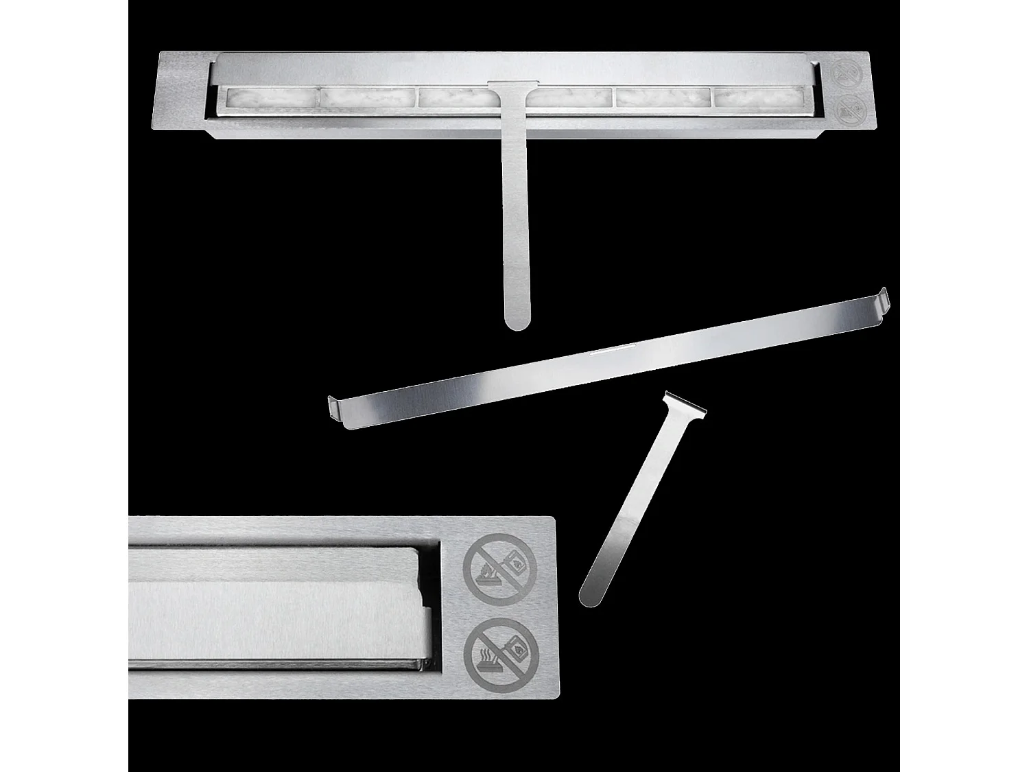 Chimenea de bioetanol Lucca White para pared o empotrada, L 90 x P 12 x H 40