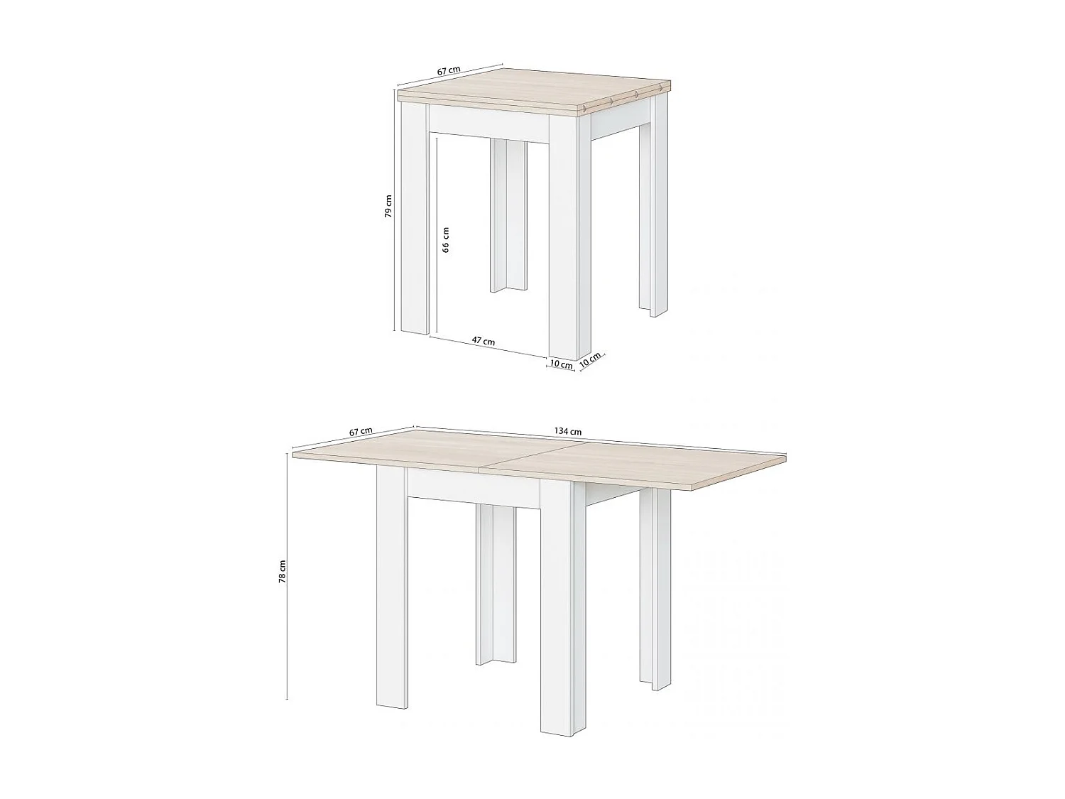 Mesa de jantar extensível Giro