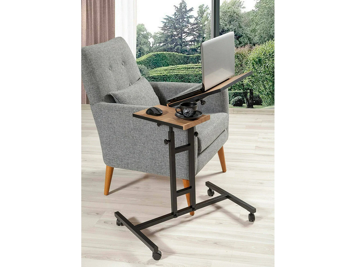 Scrivania Cairoli Nero 67x45.5x87 cm - Supporto PC e Spazio di Archiviazione