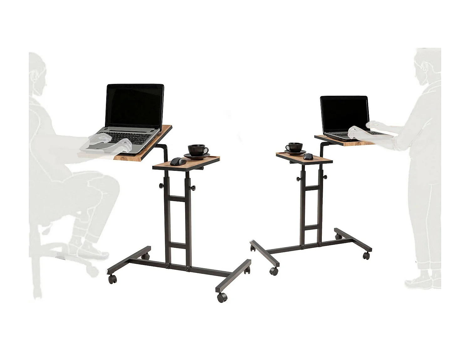 Scrivania Cairoli Nero 67x45.5x87 cm - Supporto PC e Spazio di Archiviazione