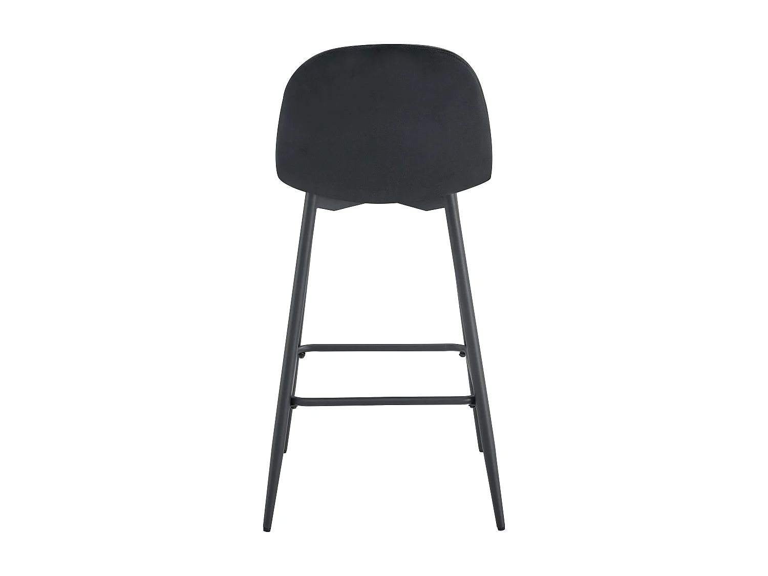 Lot de 2 tabourets de bar SCANDINAVE métal noir velours