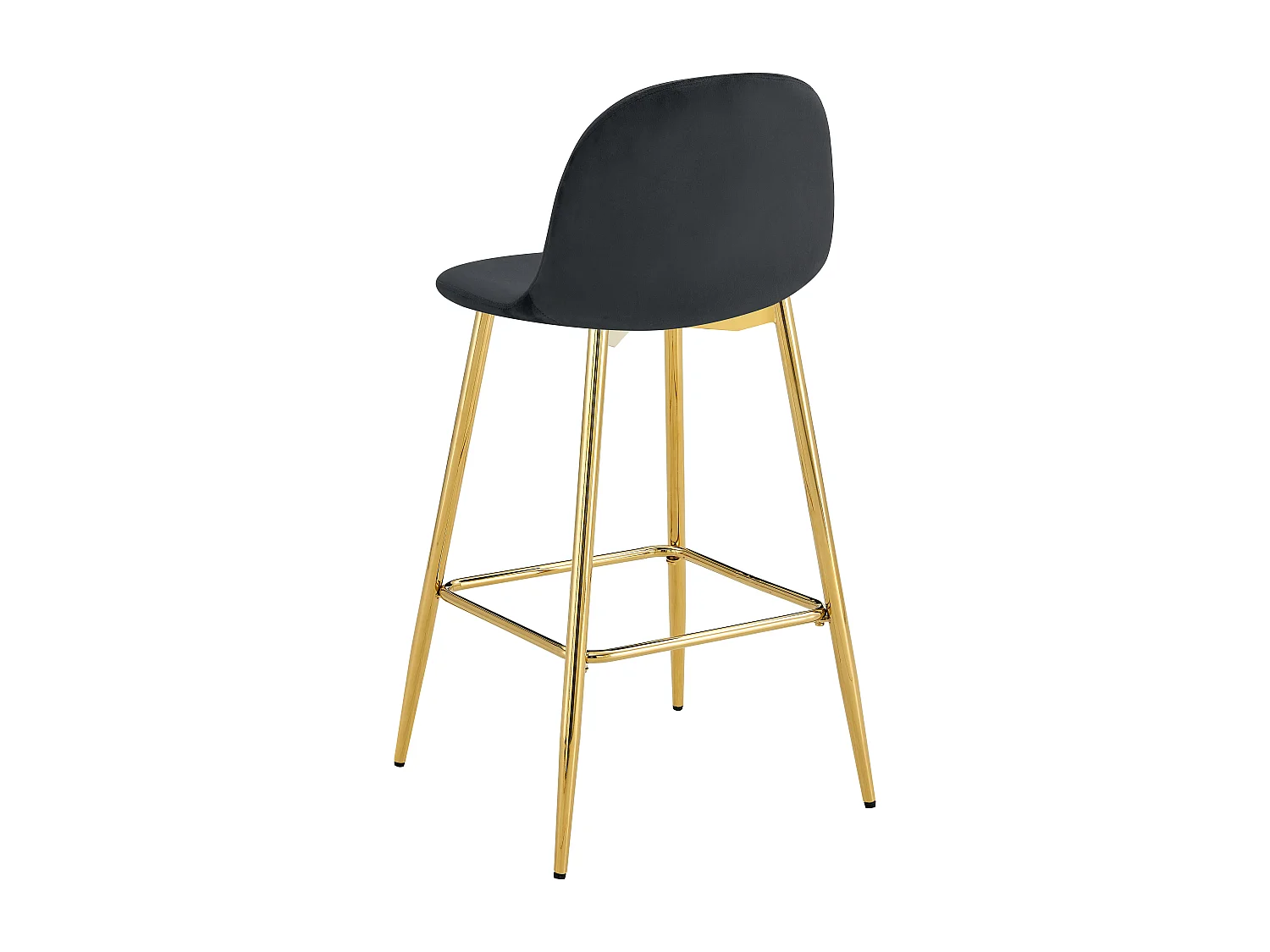 Lot de 2 tabourets de bar SCANDINAVE pied gold velours
