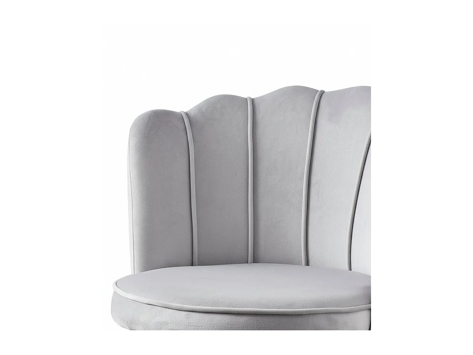 Lot de 2 tabourets de bar NYMPHEA Chrome en velours Gris