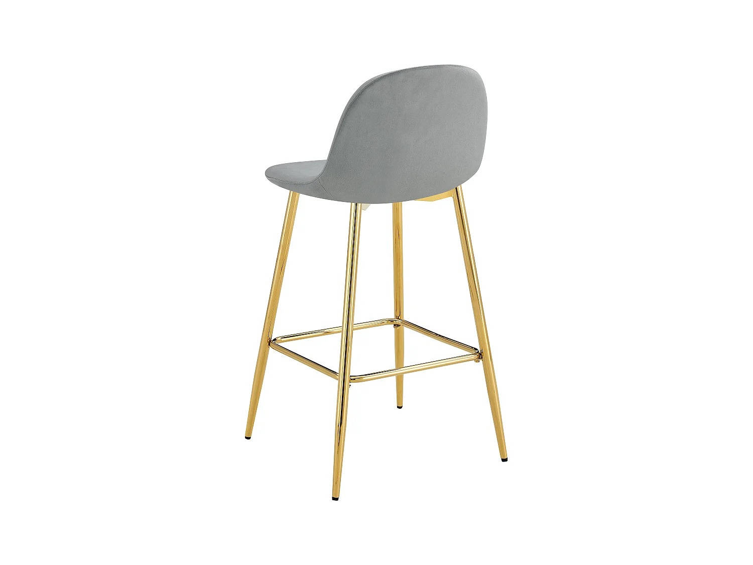 Lot de 2 tabourets de bar SCANDINAVE pied gold velours