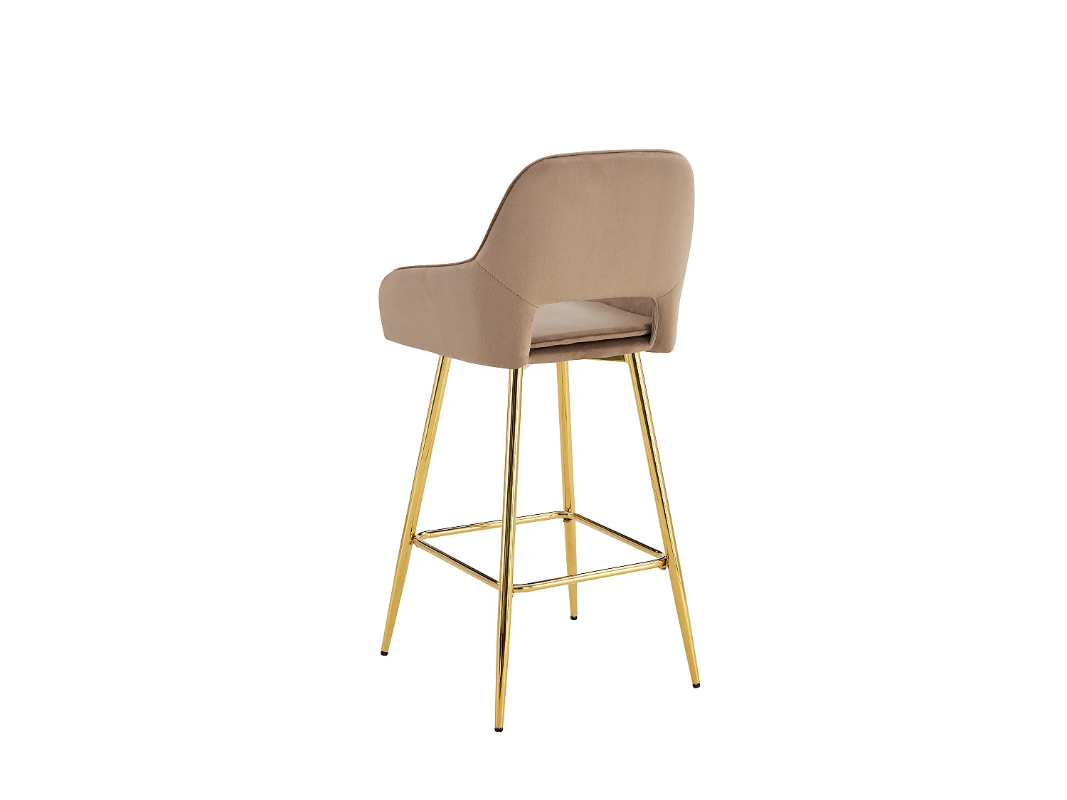 Lot de 2 tabourets de bar ATHENA pied gold velours