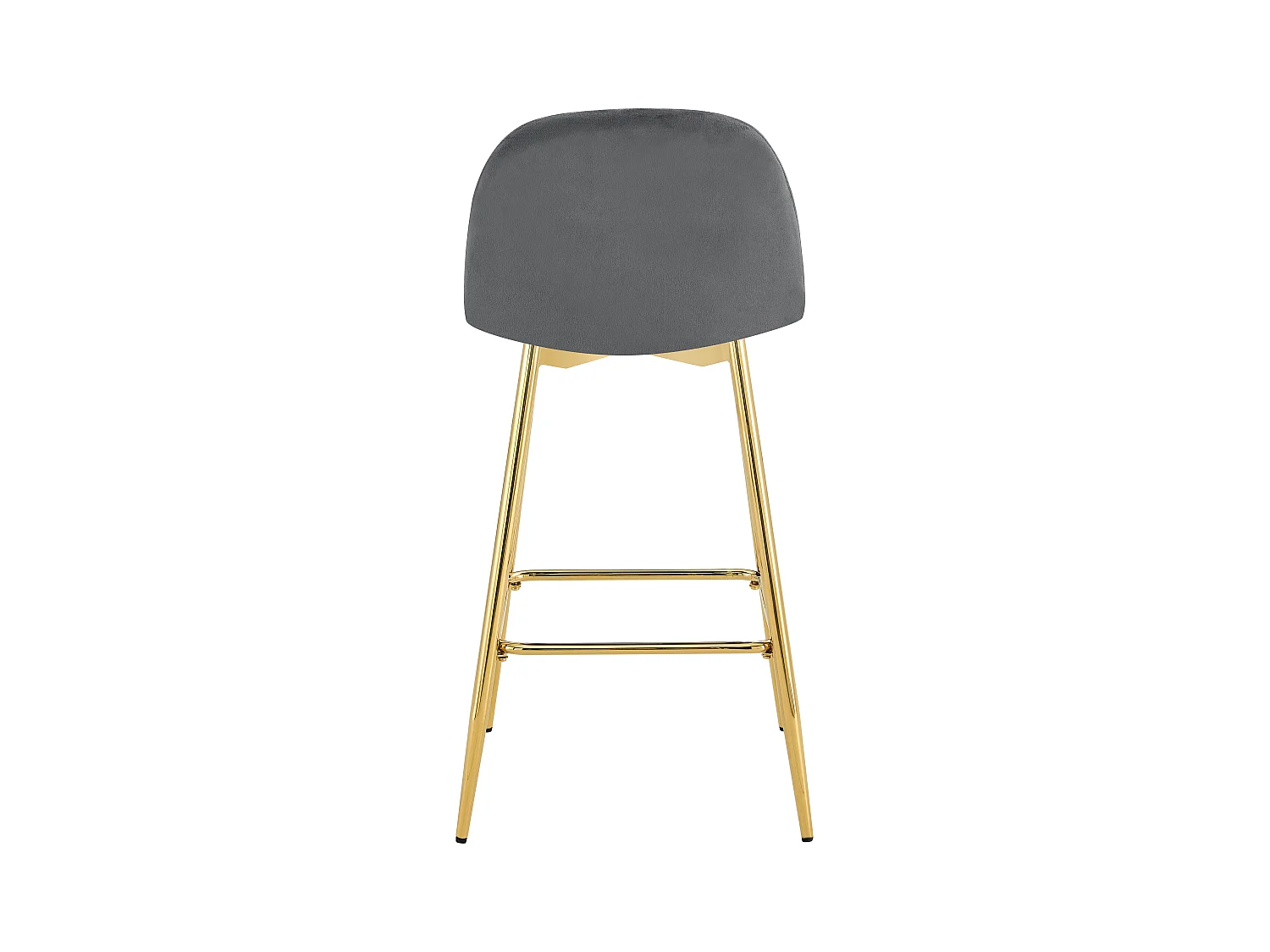 Lot de 2 tabourets de bar SCANDINAVE pied gold velours