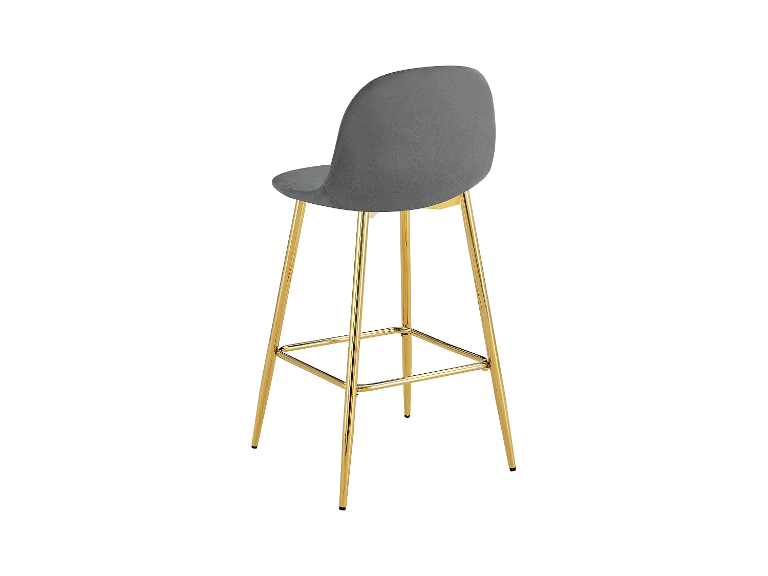 Lot de 2 tabourets de bar SCANDINAVE pied gold velours