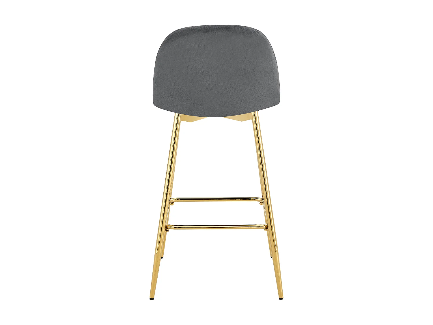 Lot de 2 tabourets de bar SCANDINAVE pied gold velours