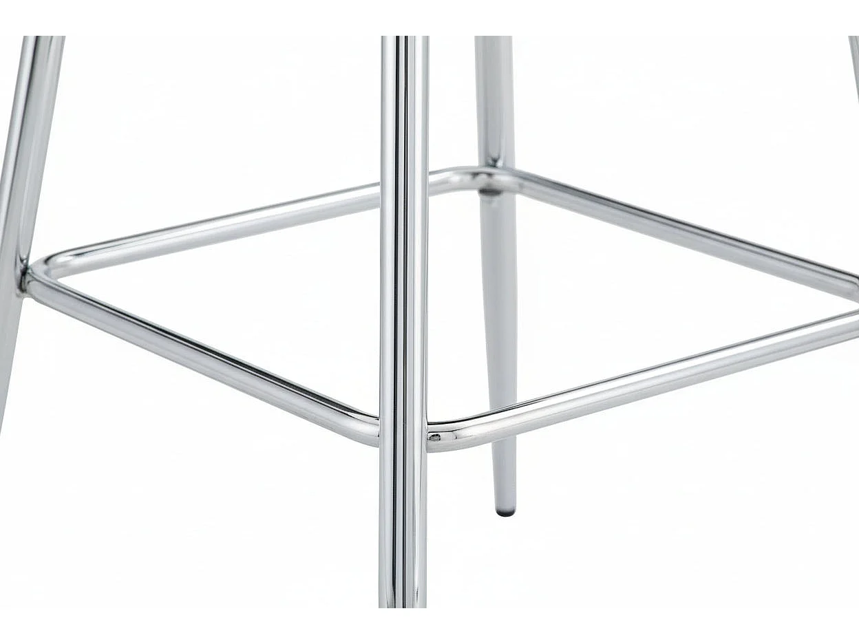 Lot 2 Tabourets de Bar Scandinave Velours Vert Pieds Chrome