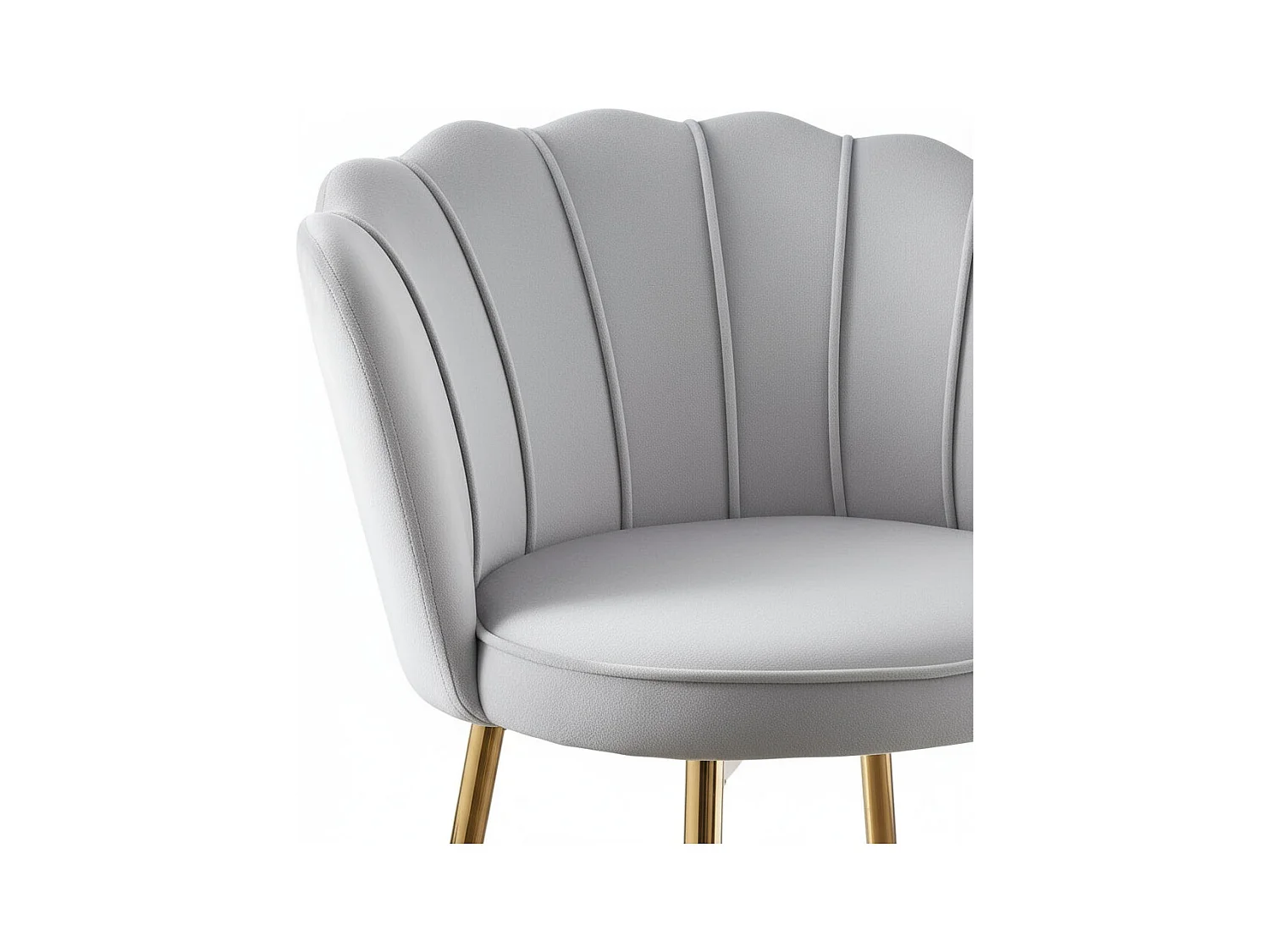 Lot de 2 tabourets de bar NYMPHEA Gold en velours Gris