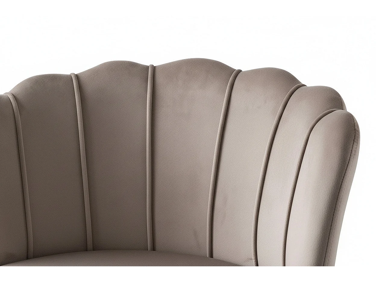 Lot 2 Tabourets de Bar Nymphea Velours Moka Réglables Pieds Métal Noir Hauteur Assise 69cm