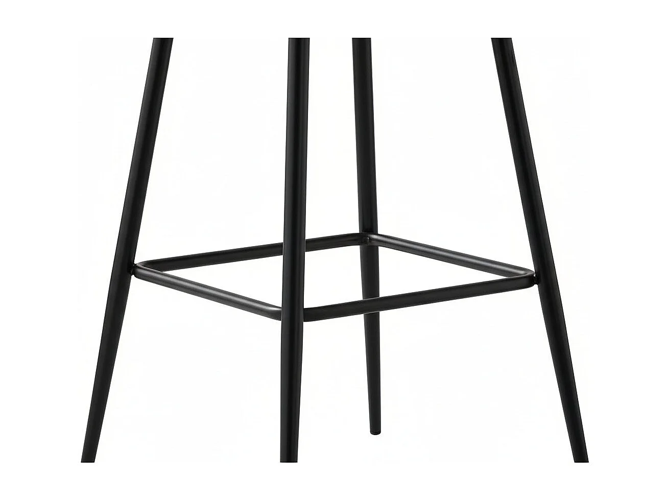 Lot 2 Tabourets de Bar Nymphea Velours Moka Réglables Pieds Métal Noir Hauteur Assise 69cm