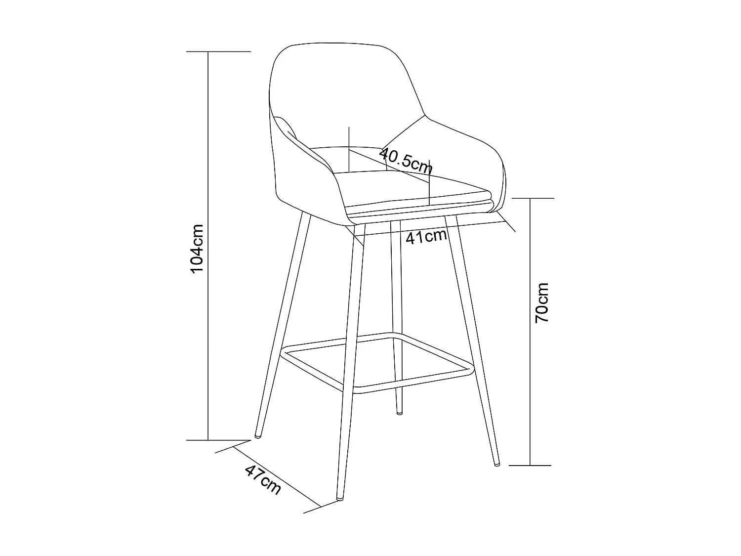 Lot de 2 tabourets de bar ATHENA pied gold velours