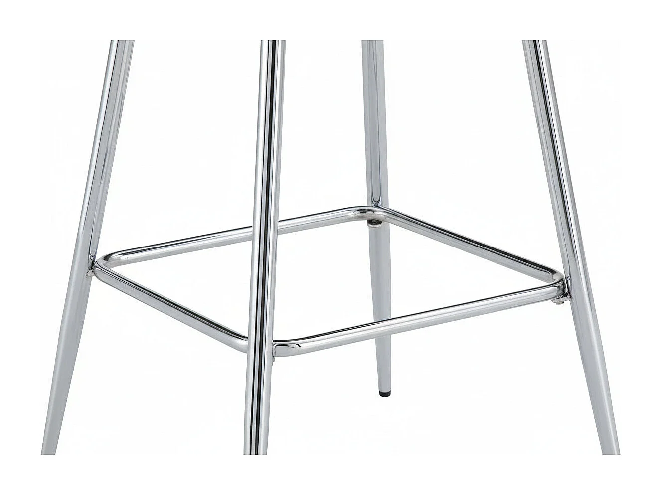 Lot 2 Tabourets de Bar Teddy Velours Anthracite Pieds Chrome 47x36x98cm