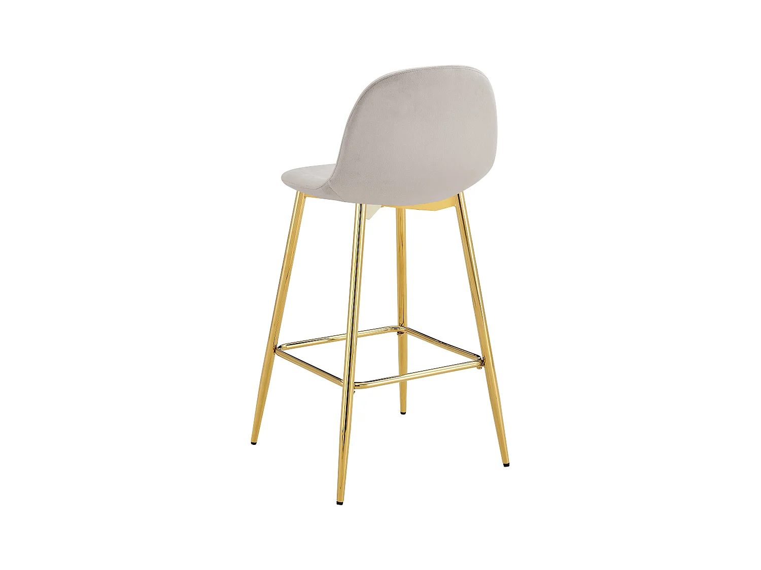 Lot de 2 tabourets de bar SCANDINAVE pied gold velours