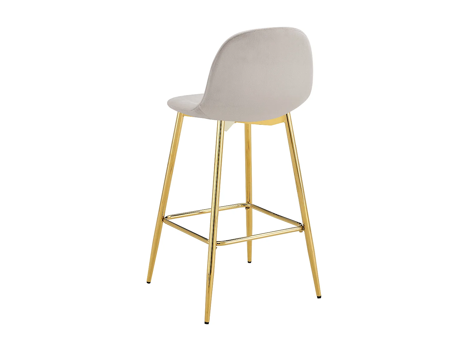 Lot de 2 tabourets de bar SCANDINAVE pied gold velours