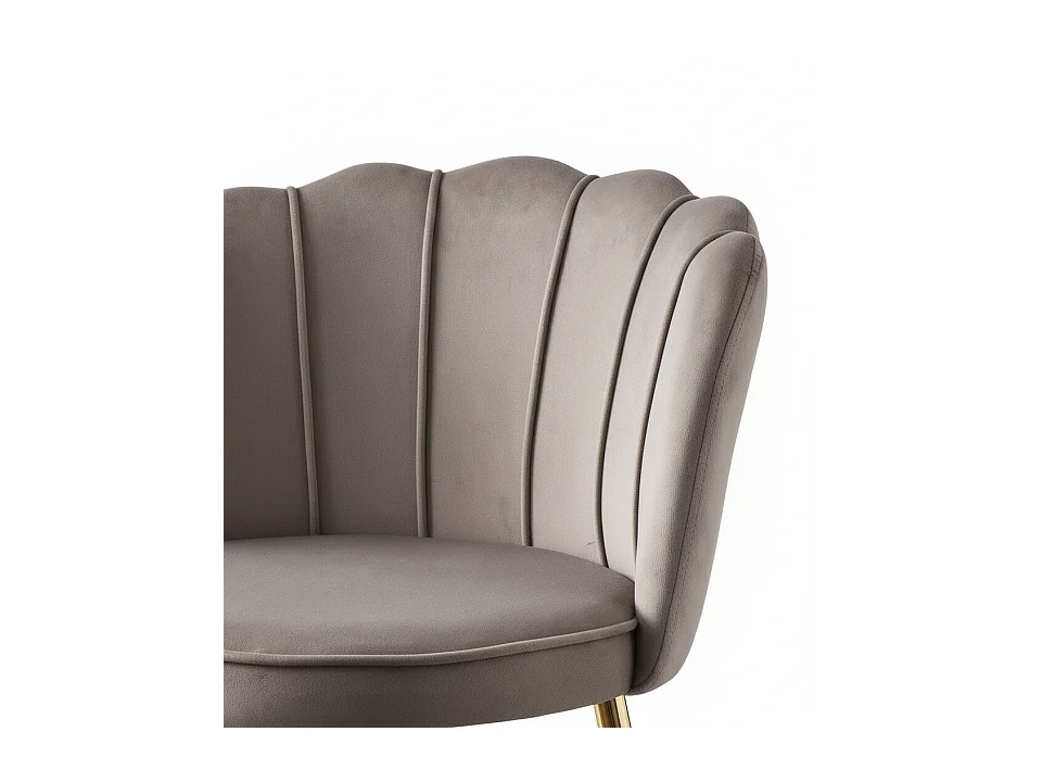 Lot de 2 tabourets de bar NYMPHEA Gold en velours Moka